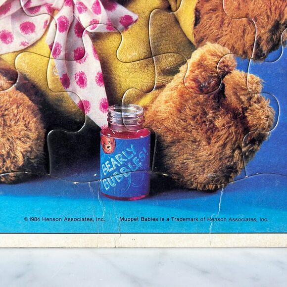 Vintage Muppet Babies 1984 Fozzie Bear Frame Tray Puzzle - Jim Henson - Picture 4 of 5